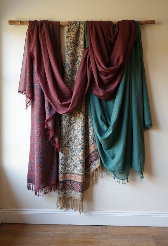 hang vintage textiles creatively