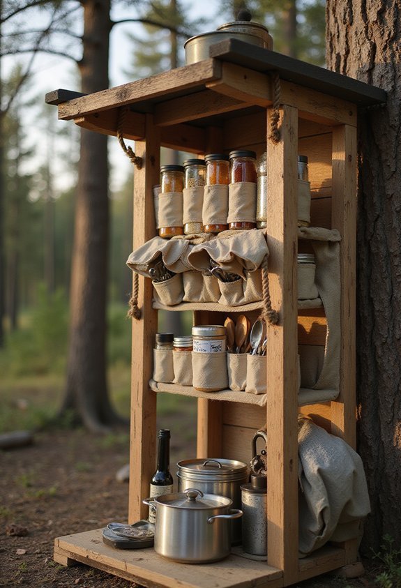 hanging pantry maximizes tight space