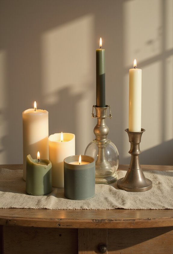 harmonious calming welcoming candlelight groupings