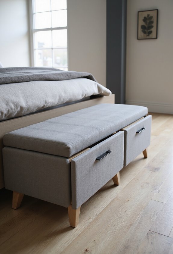 hidden storage benches