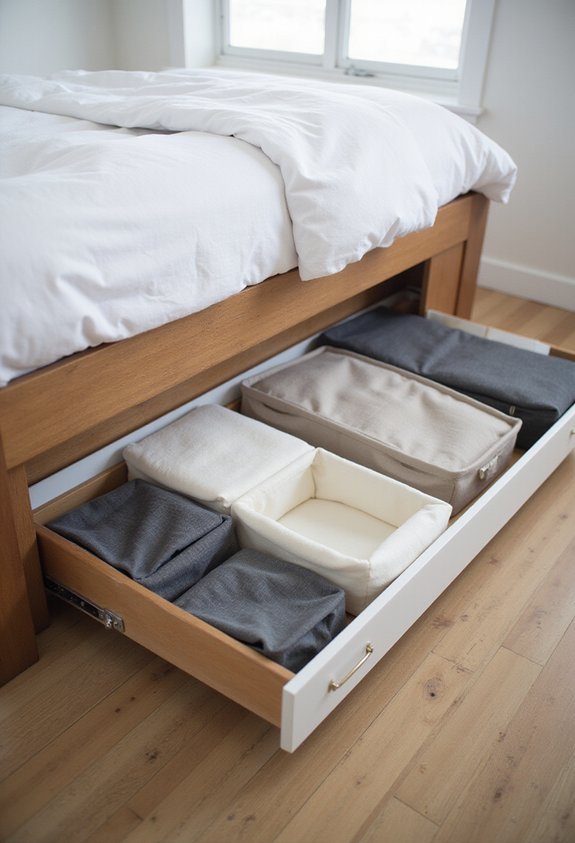 hidden under bed storage capacity