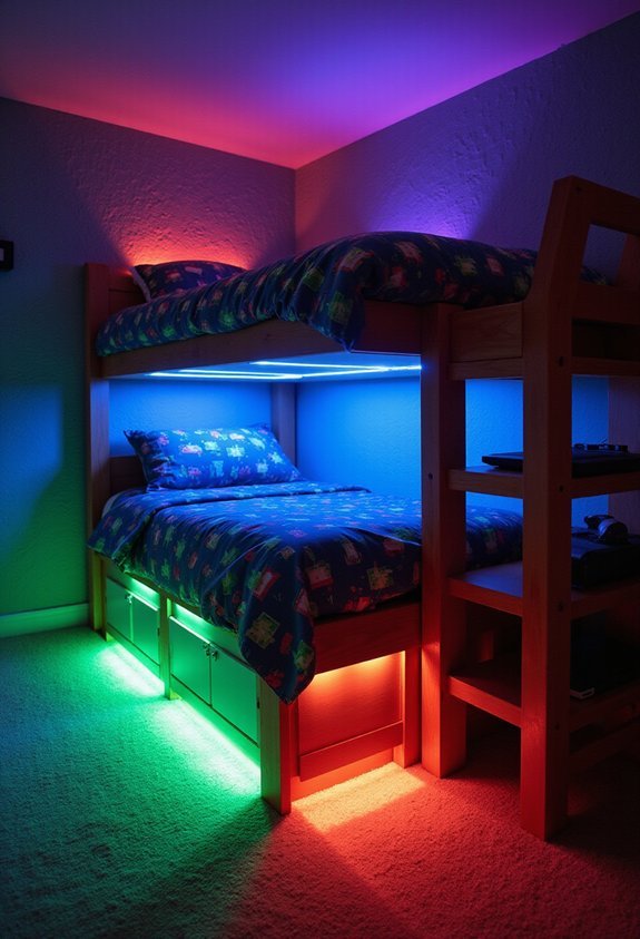 immersive minecraft bedroom led lighting