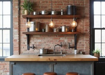 industrial open shelving statement
