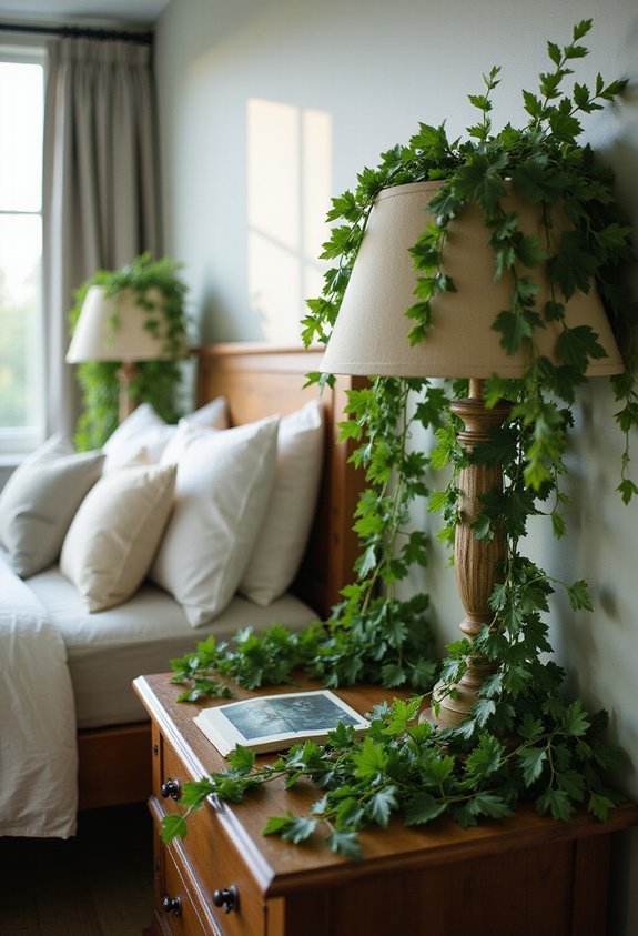 intimate garden inspired bedroom decor