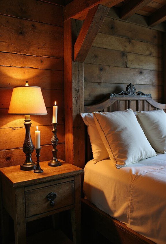 intimate rustic flickering inviting