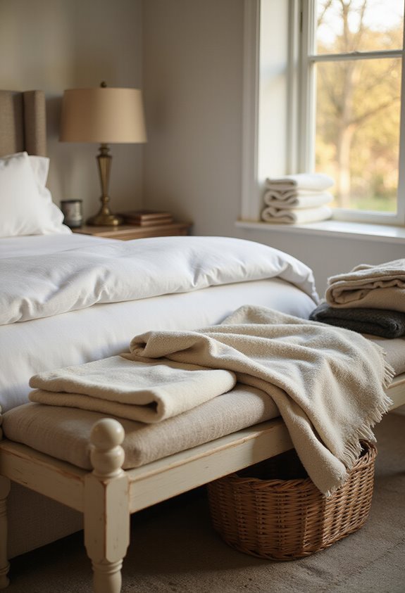 layer blankets for guest comfort