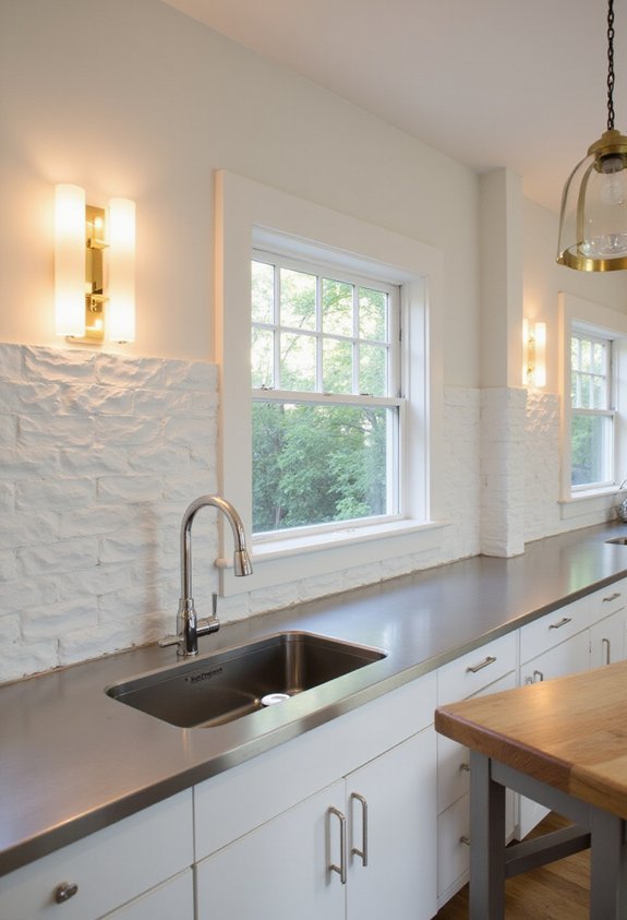 layered ambient kitchen wall lighting