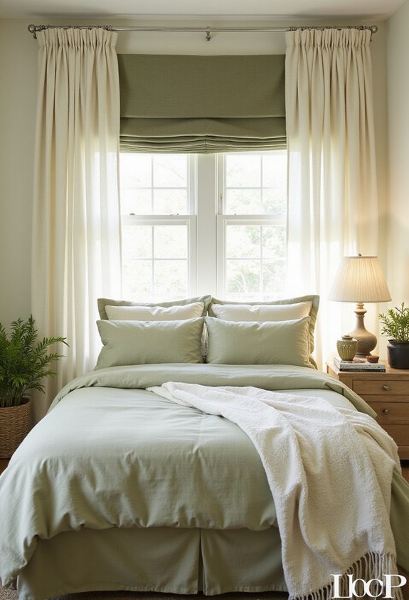 layered bedroom window treatments privacy