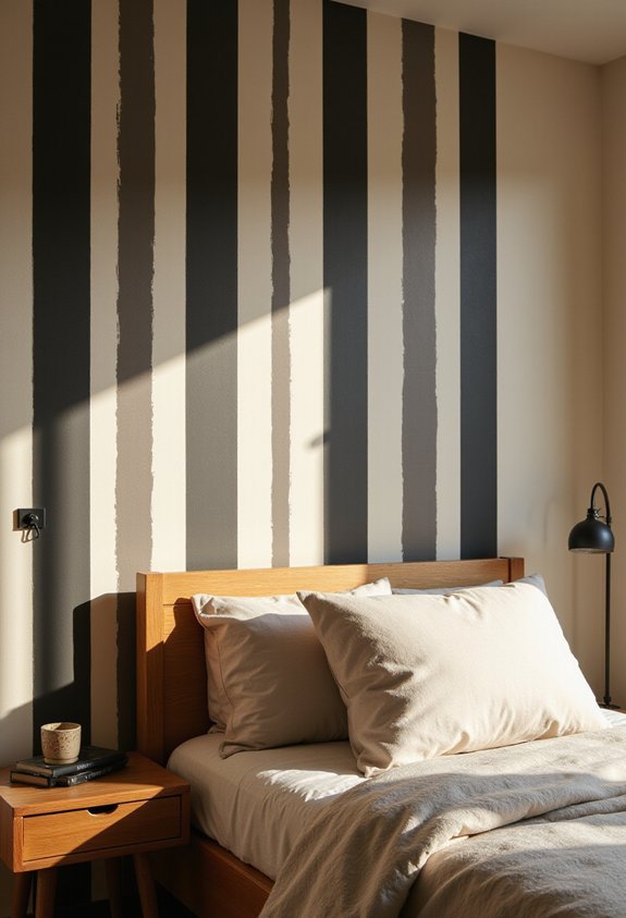 layered bold geometric accent walls