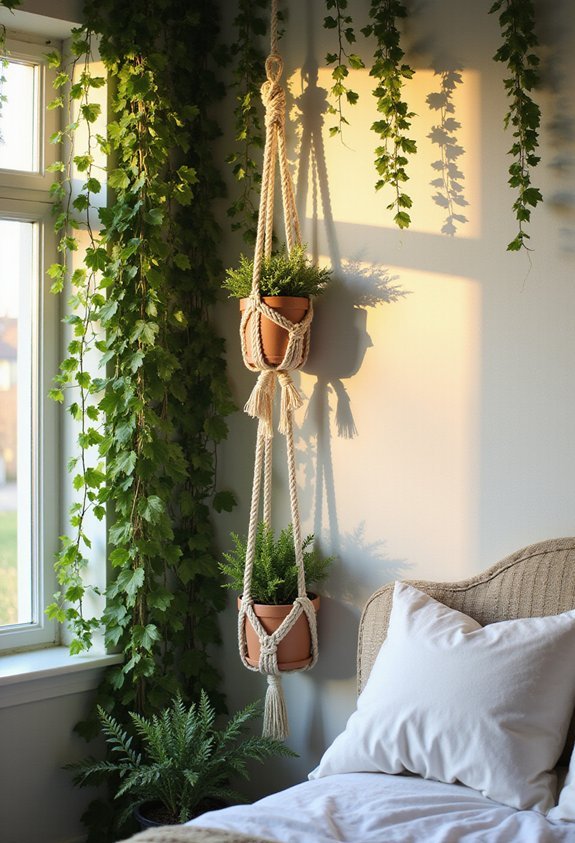 layered botanical macram visual interest