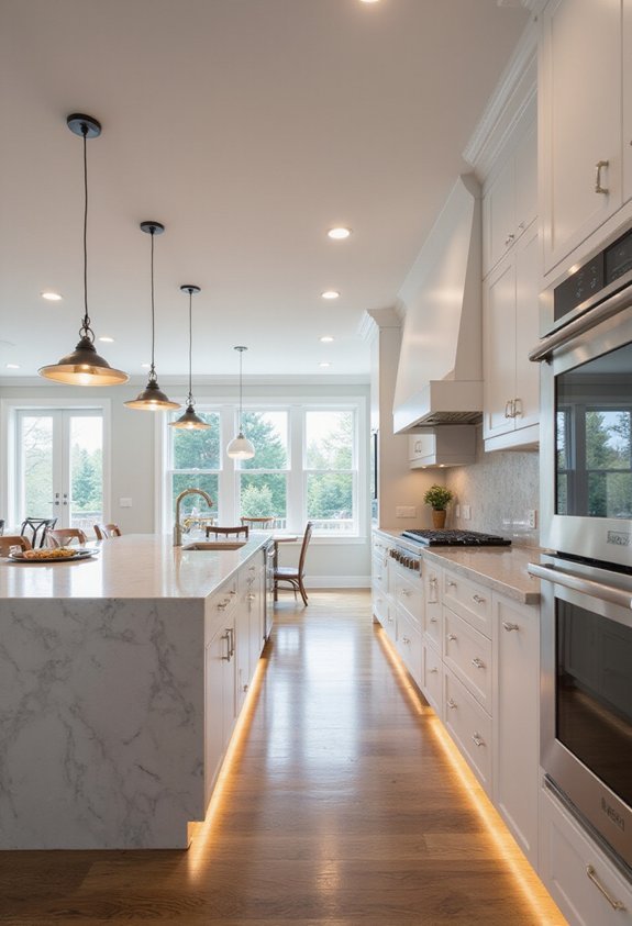 layered lighting transforms kitchen ambiance