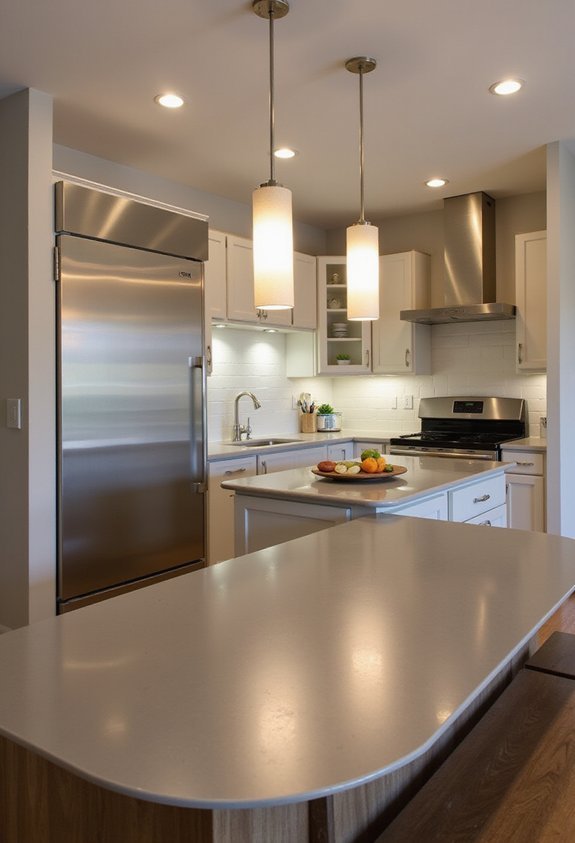 layered lighting transforms kitchen ambience