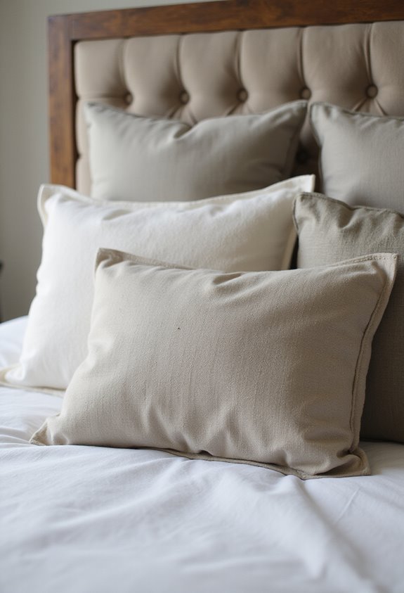 layered pillows create visual depth