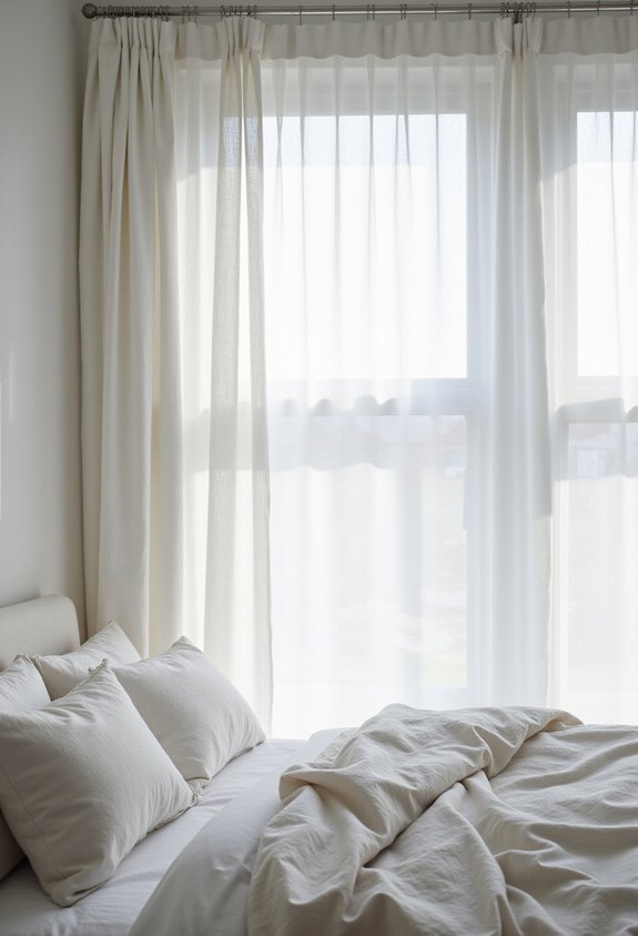 layered textural window curtain sophistication