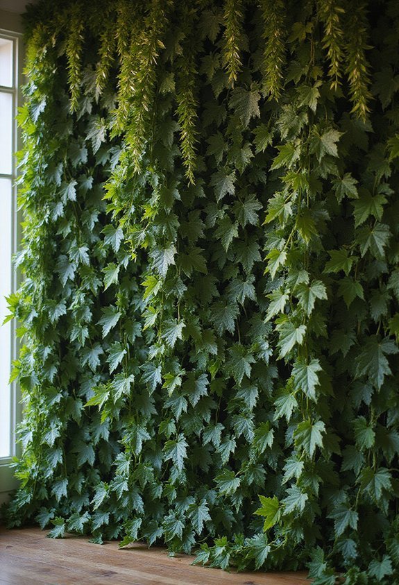 lush artificial dramatic accent wall