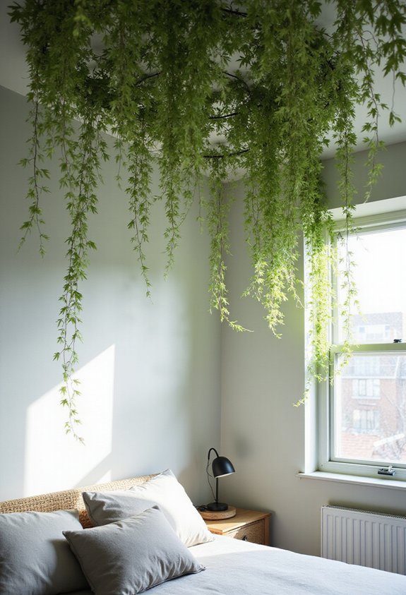 lush botanical overhead ceiling canopy