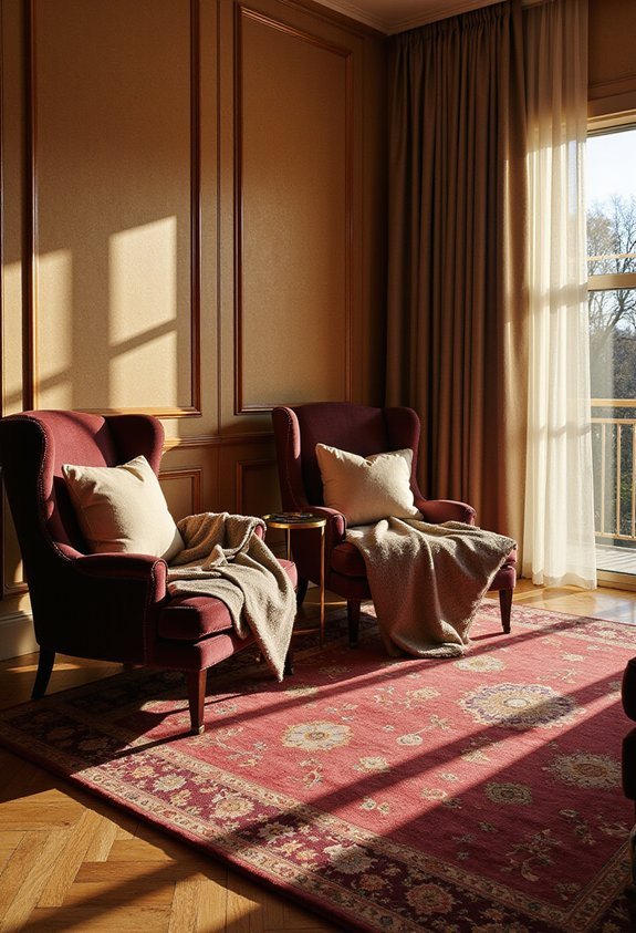 luxurious anchoring seating zone rug