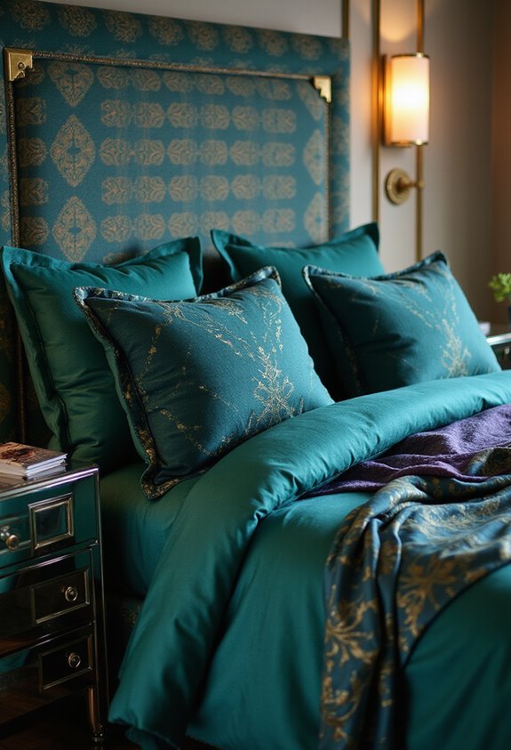 luxurious jewel toned bedding sanctuary