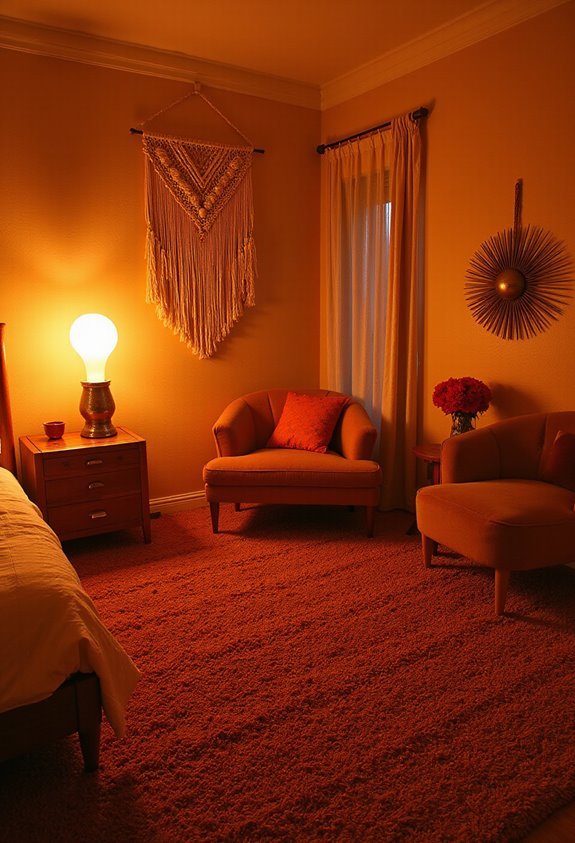 luxuriously thick 70s shag carpeting statement