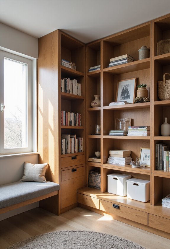 maximize corners with custom shelves