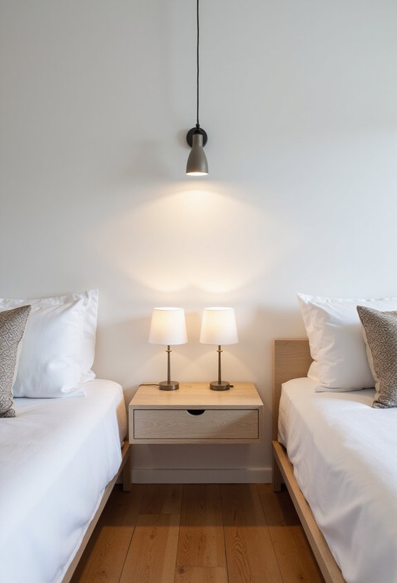 maximize twin bedroom floor space