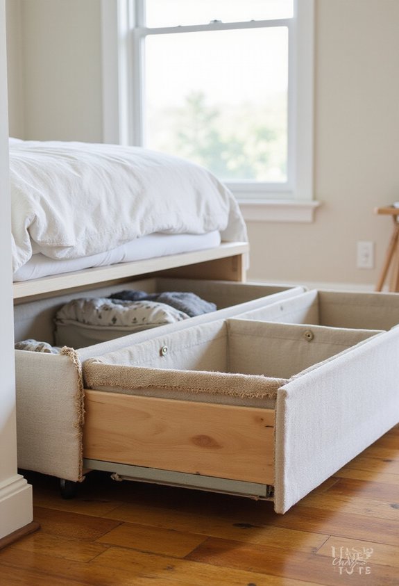 maximize underbed storage aesthetically