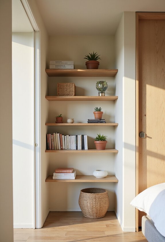 maximize vertical bedroom storage potential