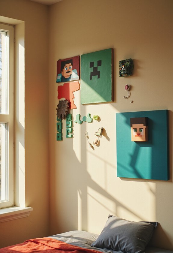 minecraft character wall decor customization