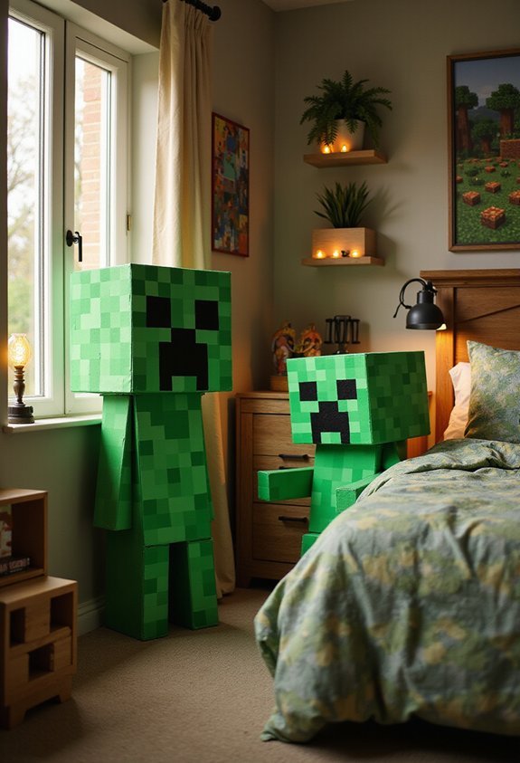 minecraft themed cardboard cutout decor solutions