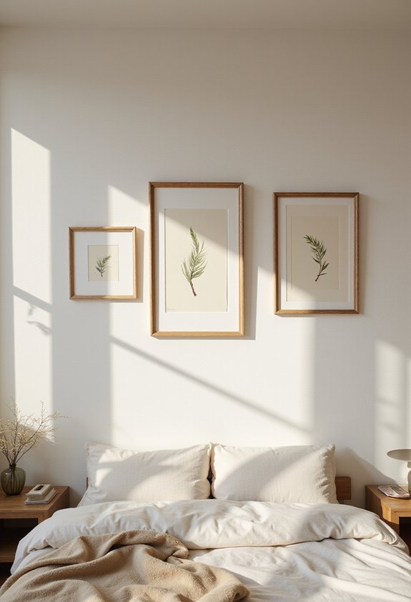 minimalist floating frame art display