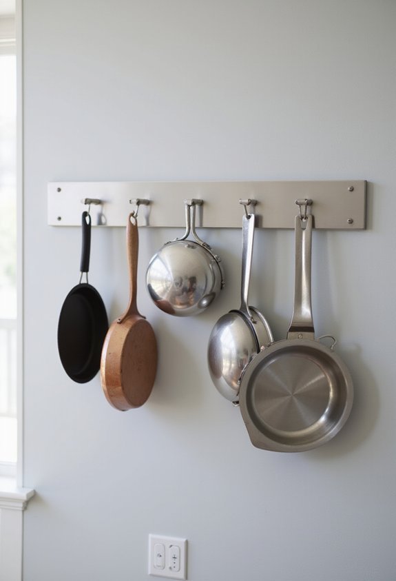 minimalist magnetic kitchen storage solution