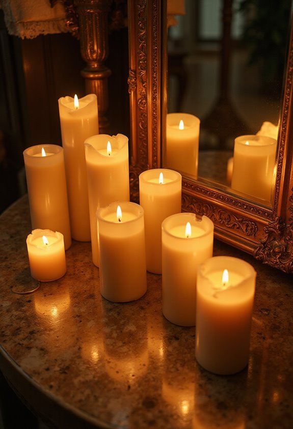 mirrors amplify candlelight s glow