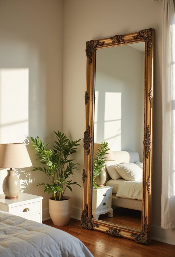 mirrors create spacious bedroom illusion