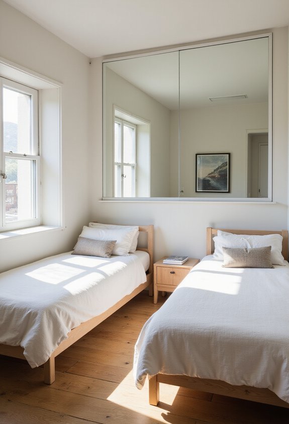 mirrors reflect light expand space