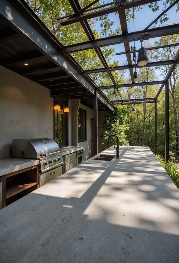 modern industrial concrete steel