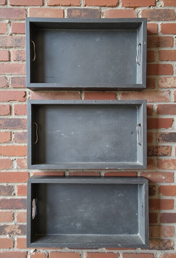 modern industrial concrete trays