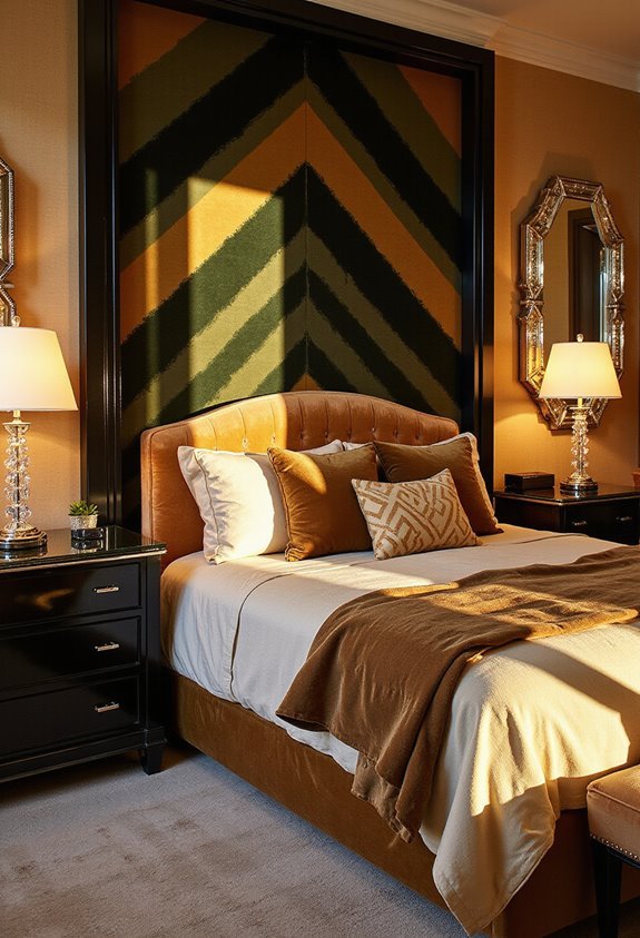 moody geometric glamorous art deco