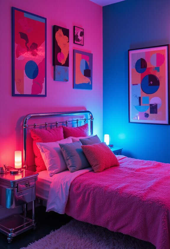 neon iconic holographic time machine