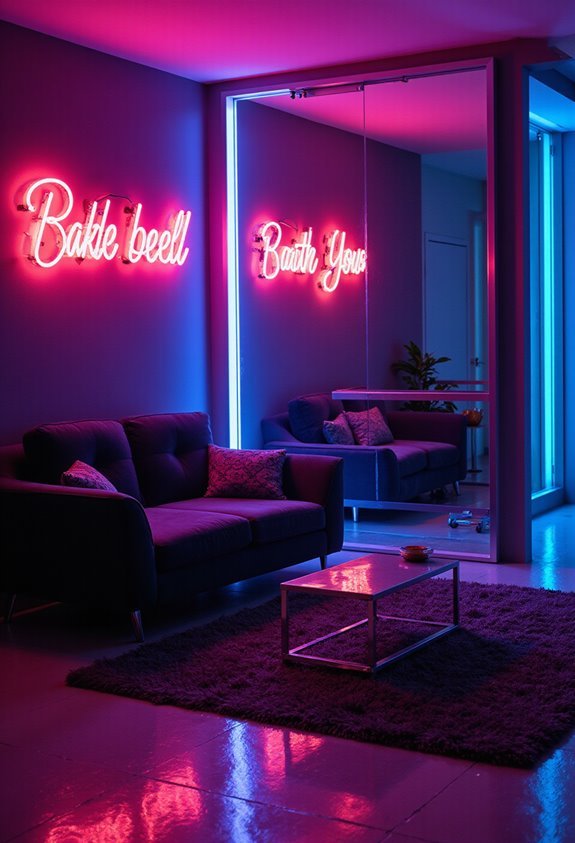 neon lit bedroom ambiance transformation