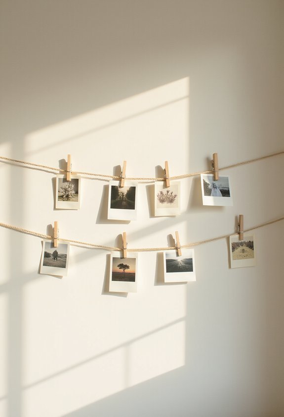 nostalgic budget friendly polaroid wall display