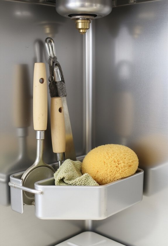 optimize sink space with corner caddies