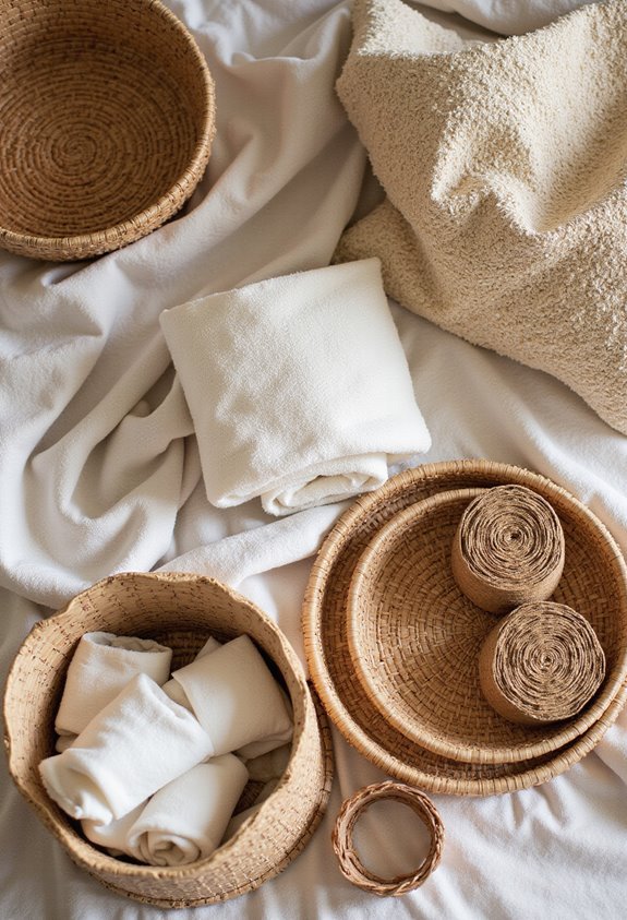 organize chaos with decorative baskets