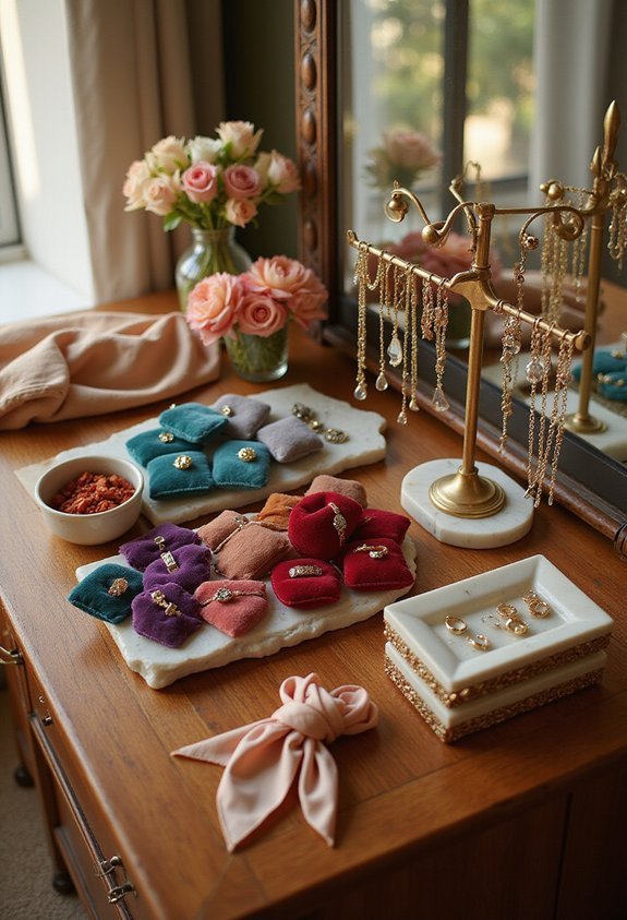 organized functional decorative jewelry display