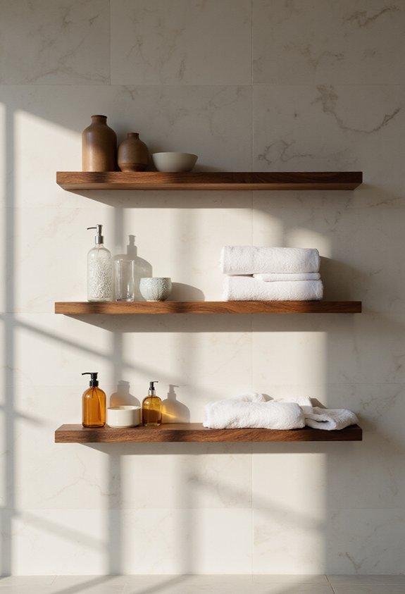 organized stylish bathroom storage solution
