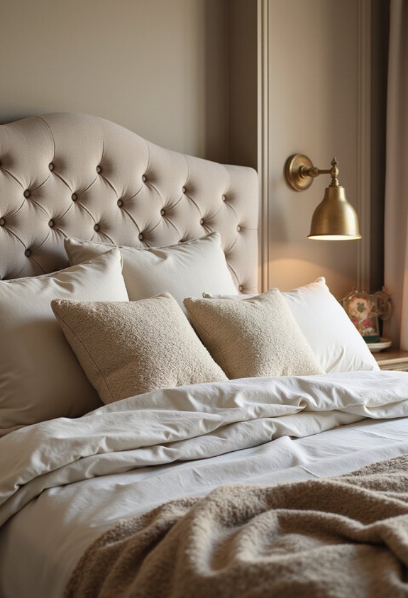 padded upholstered supportive comfortable headboard