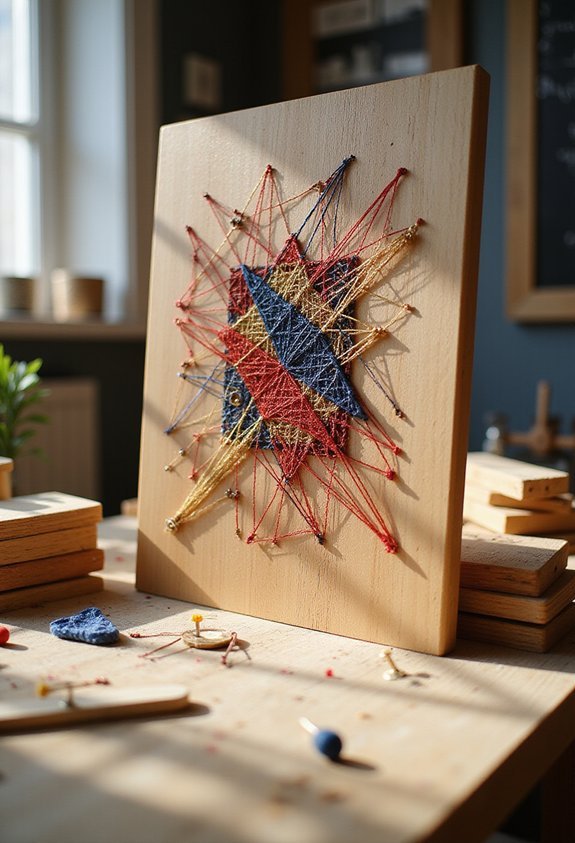 personalized geometric string art decor