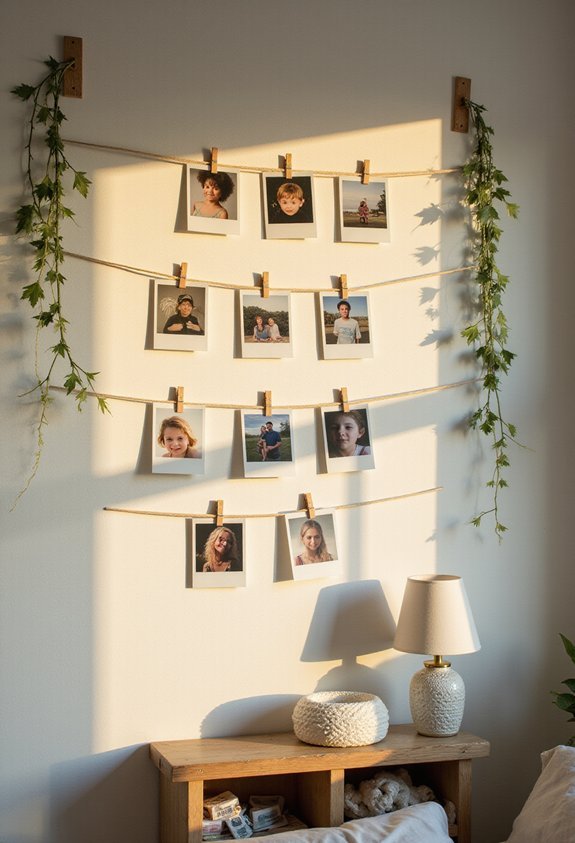 personalized polaroid photo wall decor