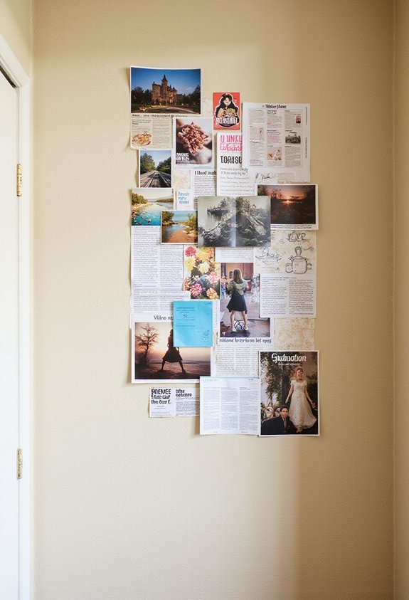 personalized vision board wall collage