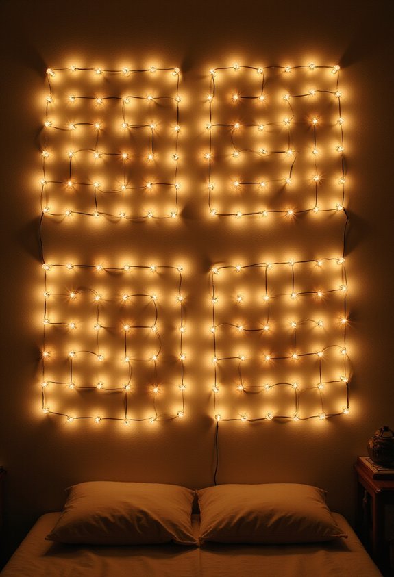 pixel art lighting grid pattern