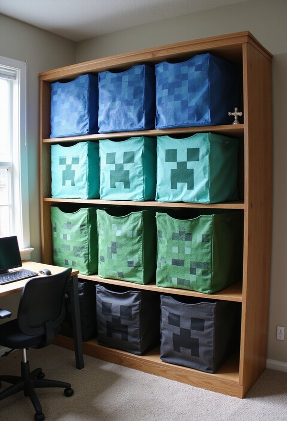 pixelated functional thematic organized